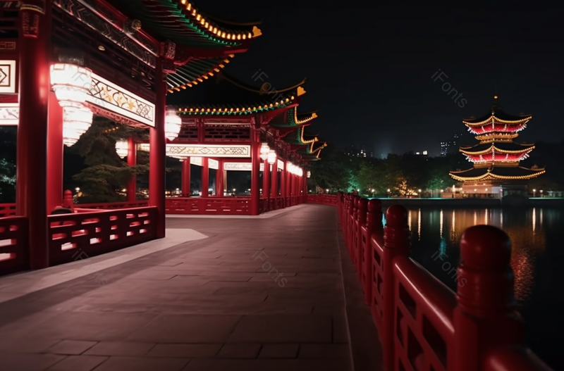 陕西省西安大唐芙蓉园夜景,高清,摄影图,摄影图片,图片大全,摄影图免费下载